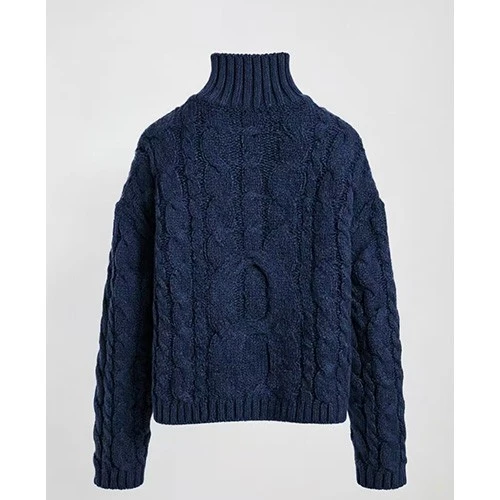 Half Zip Cable Knit Sweater factory