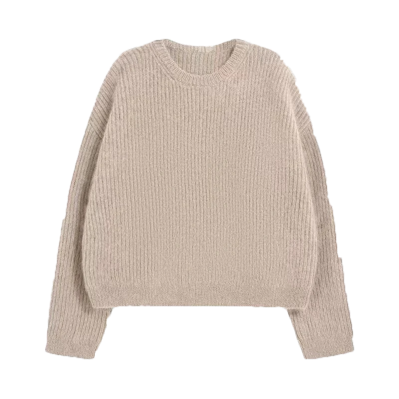 Damtröja med rund hals i designerstil