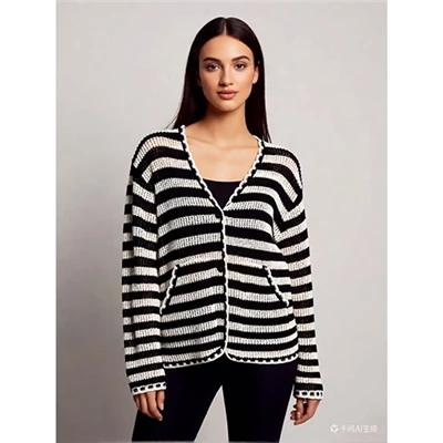 Cashmere designerstickade plagg för damer