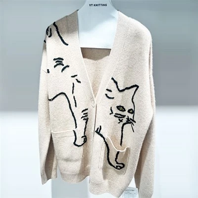 Designerjacka i ylle dam